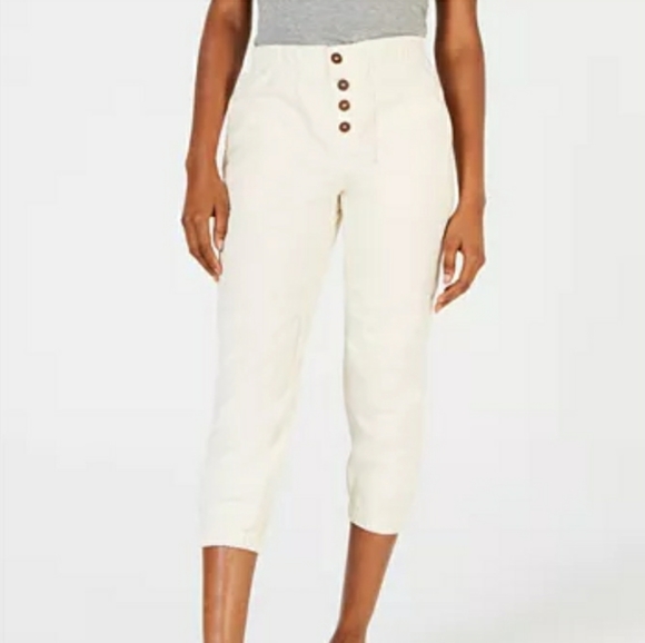 FREE PEOPLE Ivory Cotton Pants - Picture 5 of 8